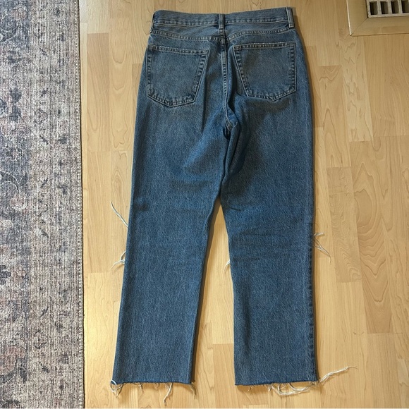 TOPSHOP Mid Rise Ripped Dad Jeans - Blue see description - Picture 7 of 8